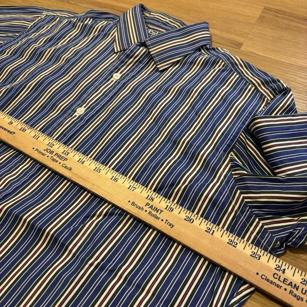 Polo Ralph Lauren Curham Shirt Men's 16 32/33 Striped Long Sleeve Button Down L